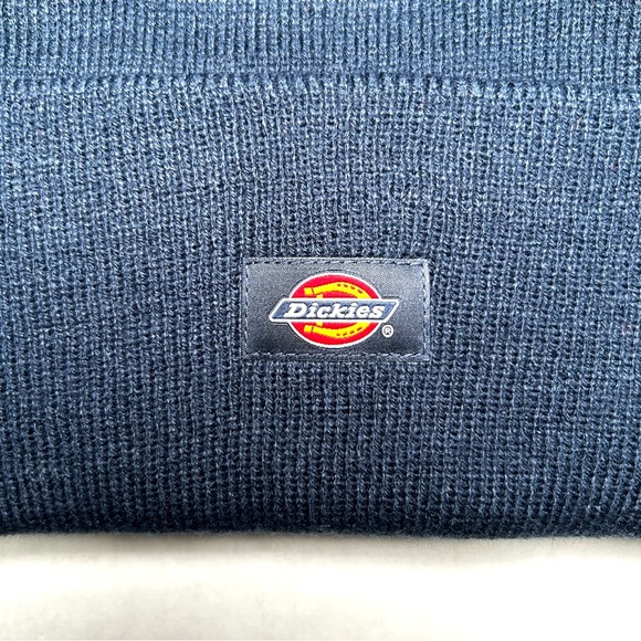 NWT Dickies Men’s Acrylic Cuffed Beanie Hat Navy Blue - Picture 2 of 4
